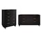 Manhattan Comfort Granville Black 5-Drawer Chest and 6-Drawer Double Dresser, Set of 2 GRAN062 - alternate 3